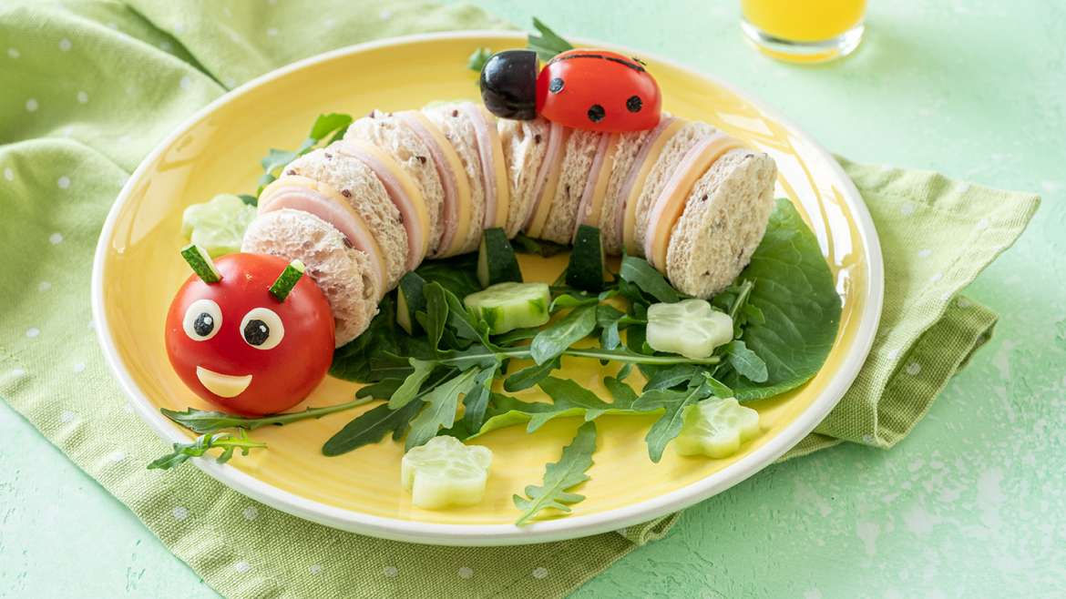 Otroški mini sendvički gosenica