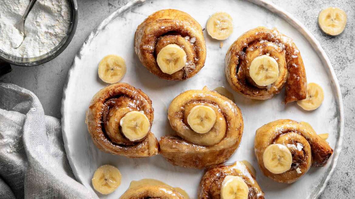 Zdravi cimetovi polžki z banano