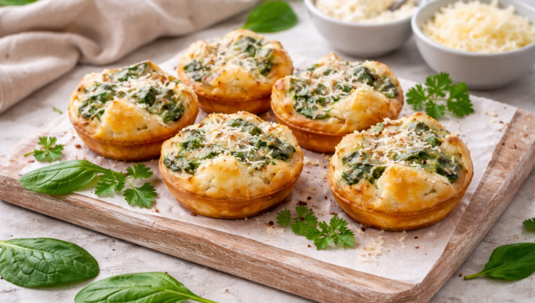 Hrustljavi špinačni žepki iz listnatega testa