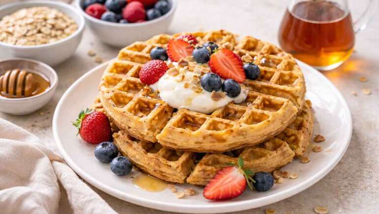 Enostavni hrustljavi ovseni vaflji