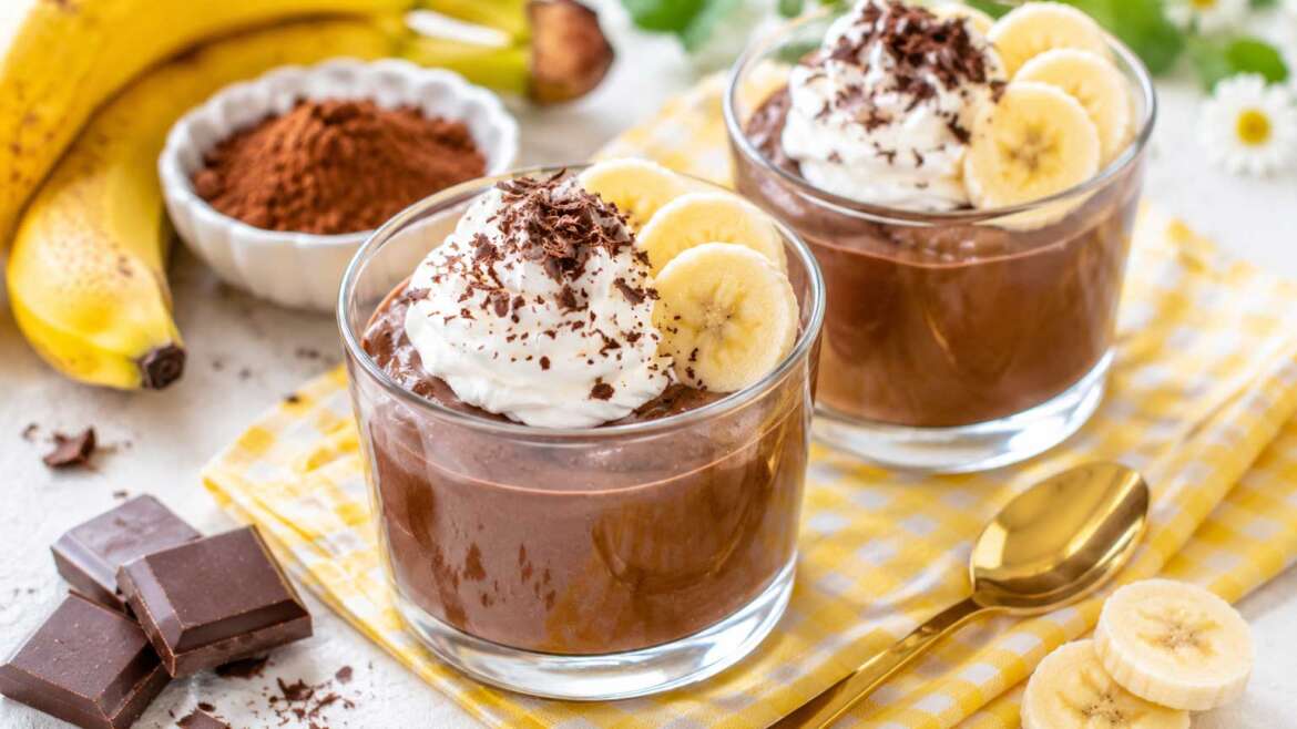 Zdrav čokoladno-bananin puding iz 3 sestavin