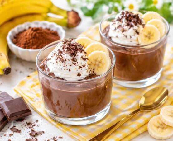 Zdrav čokoladno-bananin puding iz 3 sestavin